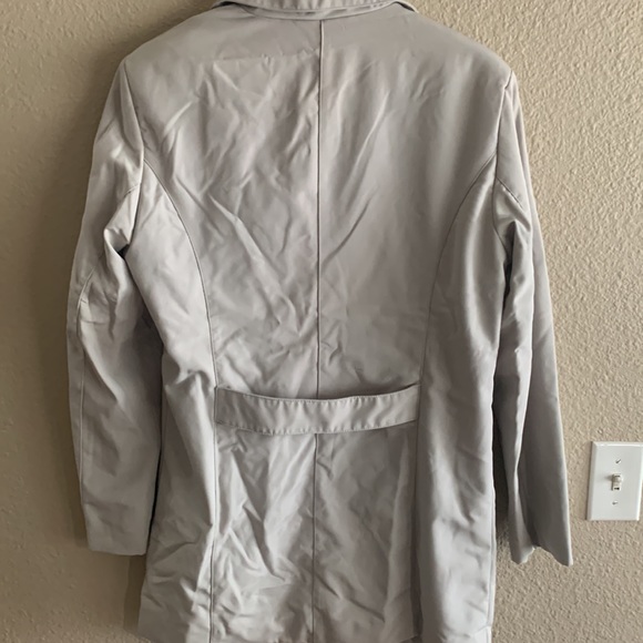 Merona Light Beige Snap Button Long Coat Large - Picture 2 of 2